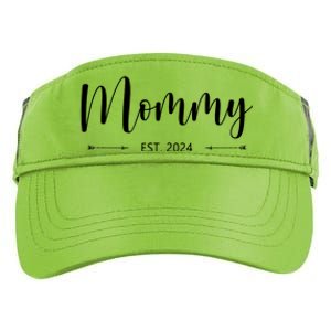 Mommy Est 2024 Promoted To Mom 2024 Mothers Day New Mom Adult Drive Performance Visor