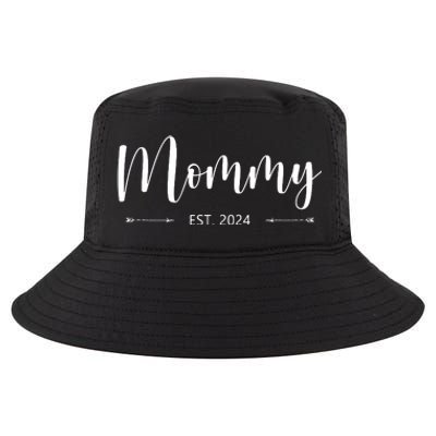 Mommy Est 2024 Promoted To Mom 2024 Mothers Day New Mom Cool Comfort Performance Bucket Hat