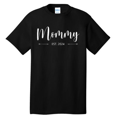 Mommy Est 2024 Promoted To Mom 2024 Mothers Day New Mom Tall T-Shirt