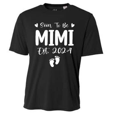 Mimi Est 2024 Soon To Be Mimi Funny Pregnancy Announcement Cooling Performance Crew T-Shirt