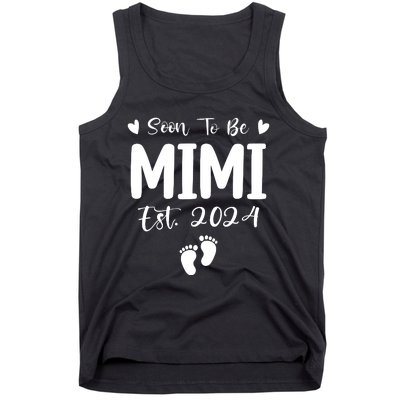 Mimi Est 2024 Soon To Be Mimi Funny Pregnancy Announcement Tank Top