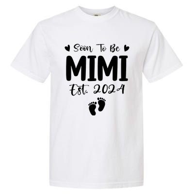 Mimi Est 2024 Soon To Be Mimi Funny Pregnancy Announcement Garment-Dyed Heavyweight T-Shirt