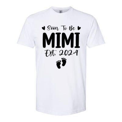 Mimi Est 2024 Soon To Be Mimi Funny Pregnancy Announcement Softstyle CVC T-Shirt