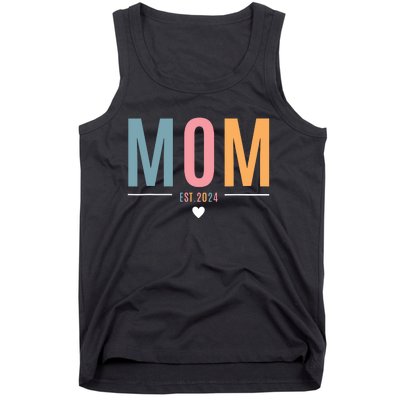 Mom Est 2024 Expect Baby 2024 Mother 2024 New Mama Mommy Tank Top