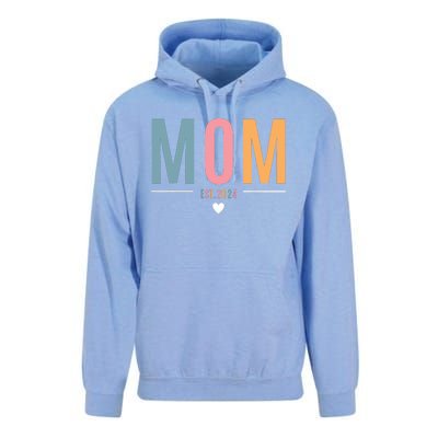 Mom Est 2024 Expect Baby 2024 Mother 2024 New Mama Mommy Unisex Surf Hoodie