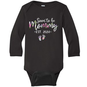 Mom Est 2024 Expect Baby 2024 Mother 2024 New Mom 2024 Baby Long Sleeve Bodysuit