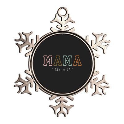 Mama Est 2024 Promoted To Mommy MotherS Day Mom To Be 2024 Metallic Star Ornament