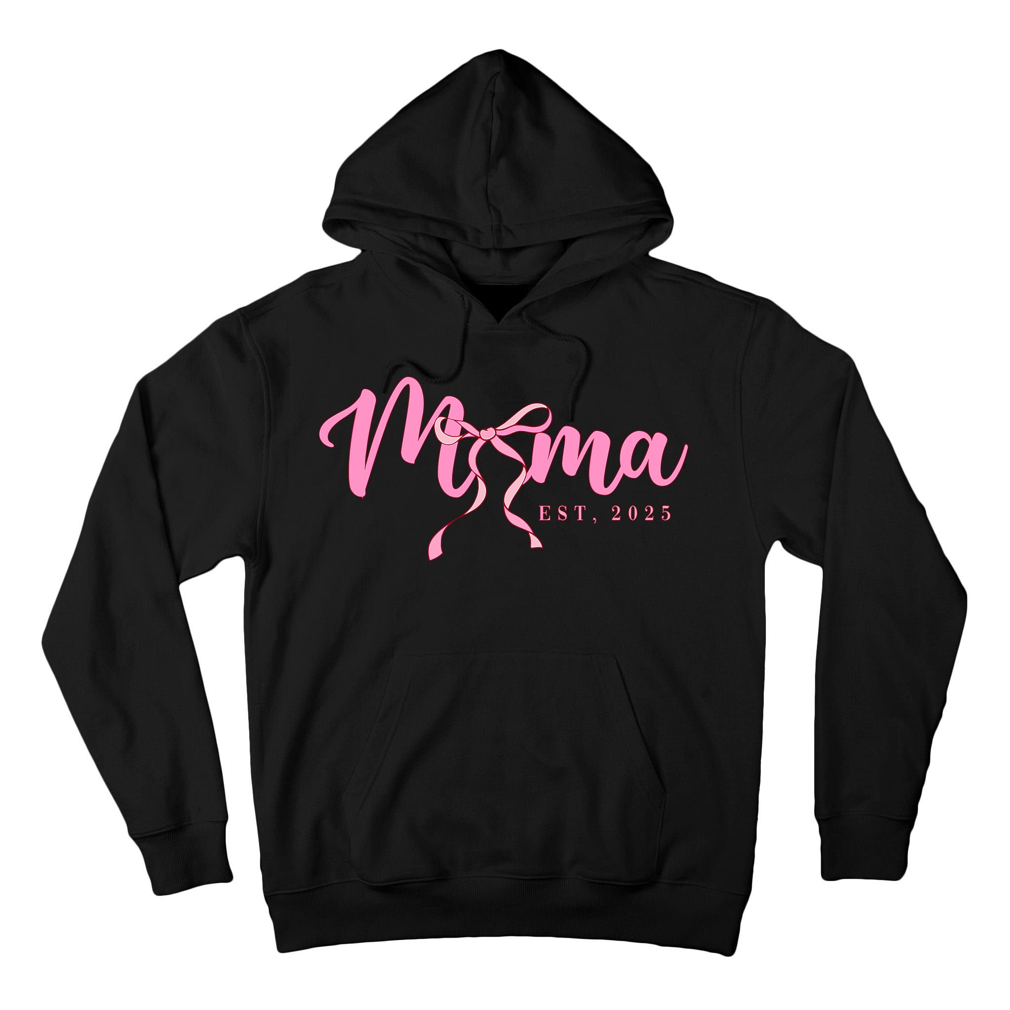 Mama Est 2025 Cute Coquette Bow Mothers Day New Mom Tall Hoodie