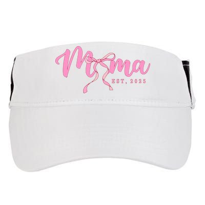 Mama Est 2025 Cute Coquette Bow Mothers Day New Mom Adult Drive Performance Visor
