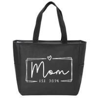 Mom Est 2024 Expect Baby 2024 Mother 2024 New Mom 2024 Zip Tote Bag