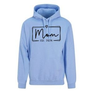 Mom Est 2024 Expect Baby 2024 Mother 2024 New Mom 2024 Unisex Surf Hoodie