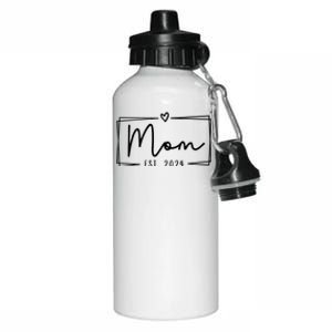 Mom Est 2024 Expect Baby 2024 Mother 2024 New Mom 2024 Aluminum Water Bottle