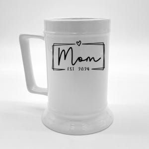 Mom Est 2024 Expect Baby 2024 Mother 2024 New Mom 2024 Beer Stein