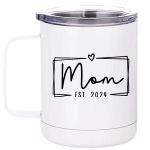 Mom Est 2024 Expect Baby 2024 Mother 2024 New Mom 2024 12 oz Stainless Steel Tumbler Cup