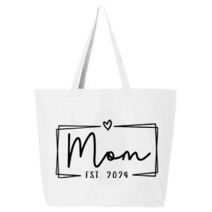 Mom Est 2024 Expect Baby 2024 Mother 2024 New Mom 2024 25L Jumbo Tote