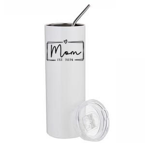 Mom Est 2024 Expect Baby 2024 Mother 2024 New Mom 2024 Stainless Steel Tumbler