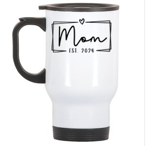 Mom Est 2024 Expect Baby 2024 Mother 2024 New Mom 2024 Stainless Steel Travel Mug