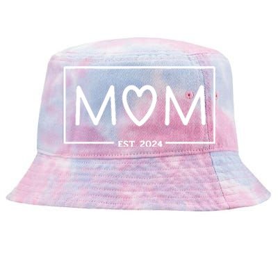 Mom Est 2024 Mom To Be Expecting Mom Gifts Mom And Dad Tie-Dyed Bucket Hat