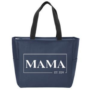 Mama Est 2024 Mothers Day Gift Zip Tote Bag