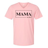 Mama Est 2024 Mothers Day Gift V-Neck T-Shirt