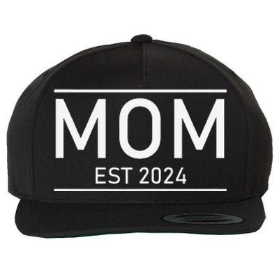 Mom Est. 2024 Promoted To Mom 2024 New Mom MotherS Day Wool Snapback Cap