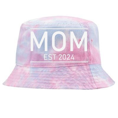 Mom Est. 2024 Promoted To Mom 2024 New Mom MotherS Day Tie-Dyed Bucket Hat