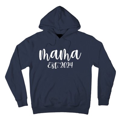 Mama Est 2024 Promoted To Mommy Mothers Day Mom 2024 Hoodie