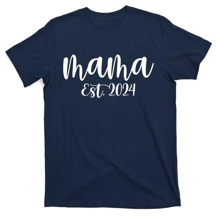 Mama Est 2024 Promoted To Mommy Mothers Day Mom 2024 T-Shirt