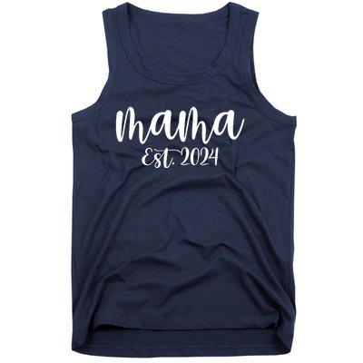 Mama Est 2024 Promoted To Mommy Mothers Day Mom 2024 Tank Top