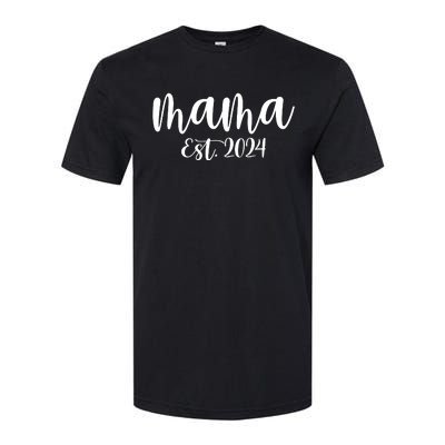 Mama Est 2024 Promoted To Mommy Mothers Day Mom 2024 Softstyle CVC T-Shirt