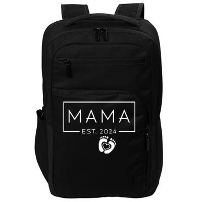 Mama Est 2024 Promoted To Mommy Mothers Day Mom 2024 Impact Tech Backpack