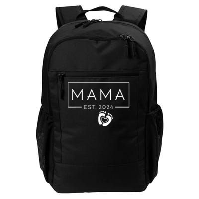 Mama Est 2024 Promoted To Mommy Mothers Day Mom 2024 Daily Commute Backpack