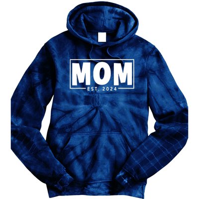 Mom Est 2024 Expect Baby 2024 Mother 2024 New Mom 2024 Tie Dye Hoodie