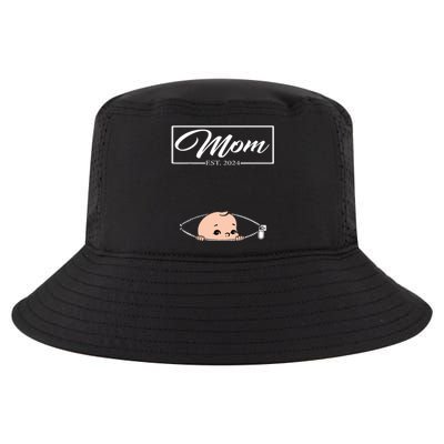 Mom Est 2024 Promoted To Mom 2024 Mother 2024 New Mom 2024 Cool Comfort Performance Bucket Hat