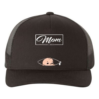 Mom Est 2024 Promoted To Mom 2024 Mother 2024 New Mom 2024 Yupoong Adult 5-Panel Trucker Hat