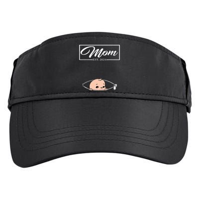 Mom Est 2024 Promoted To Mom 2024 Mother 2024 New Mom 2024 Adult Drive Performance Visor