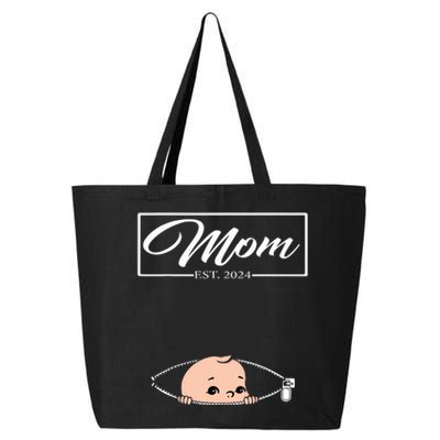 Mom Est 2024 Promoted To Mom 2024 Mother 2024 New Mom 2024 25L Jumbo Tote