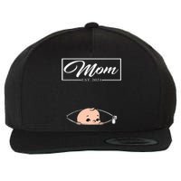 Mom Est 2024 Promoted To Mom 2024 Mother 2024 New Mom 2024 Wool Snapback Cap