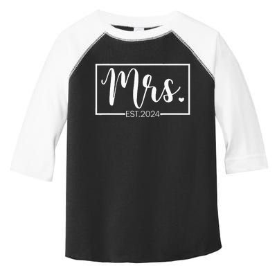 Mrs. Est. 2024 Just Married Wedding Wife Mr & Mrs Gifts Toddler Fine Jersey T-Shirt