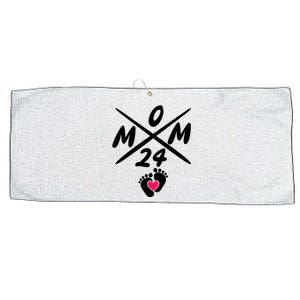 Mama Est 2024 Promoted To Mommy Mothers Day Mom 2024 Large Microfiber Waffle Golf Towel