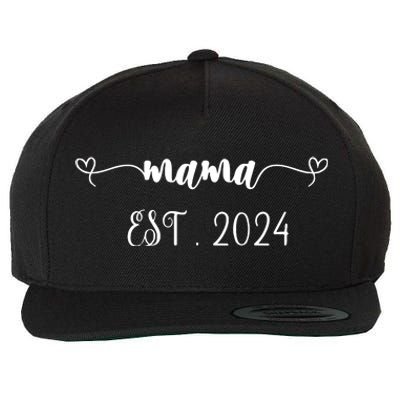 Mama Est. 2024 Wool Snapback Cap