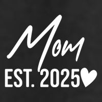 Mom Est. 2025 New Baby 7 Panel Mesh Trucker Snapback Hat