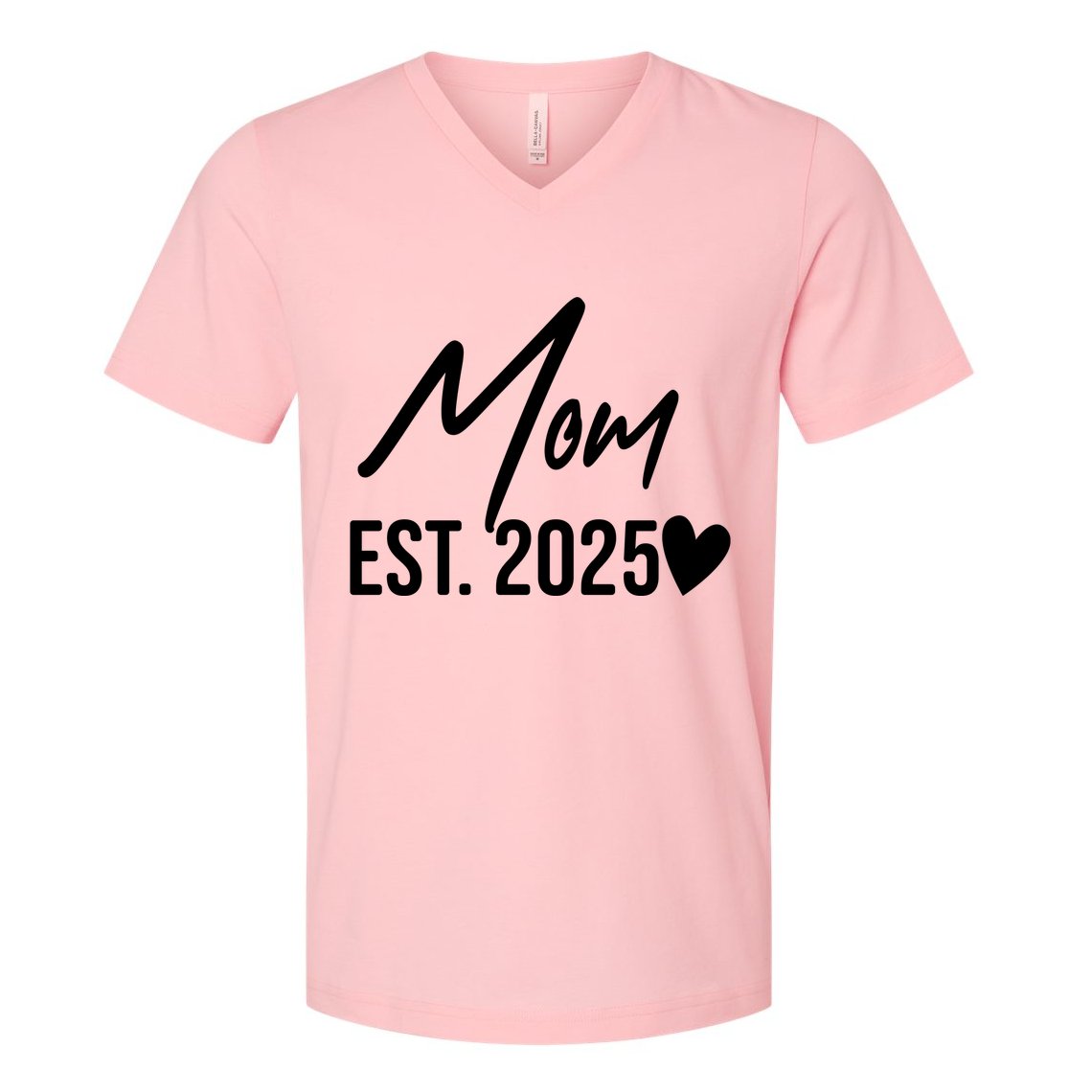 Mom Est. 2025 New Baby V-Neck T-Shirt