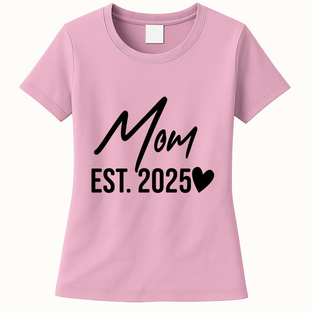 Mom Est. 2025 New Baby Womens T-Shirt