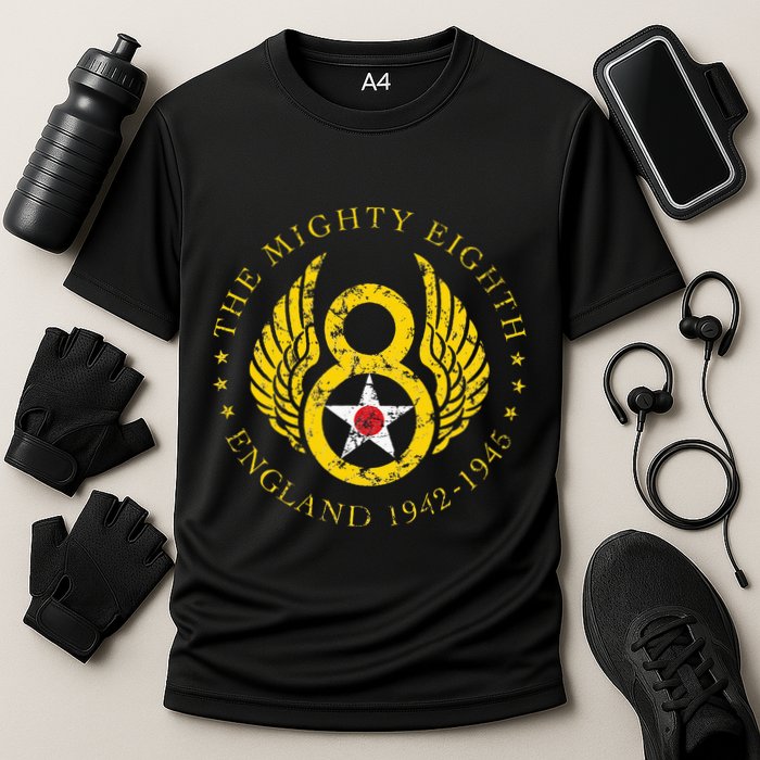 Mighty Eighth 8th Usaaf B17 & B24 Bomber Group Cooling Performance Crew T-Shirt
