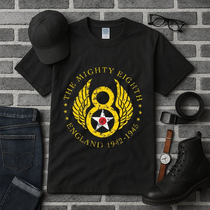Mighty Eighth 8th Usaaf B17 & B24 Bomber Group Tall T-Shirt
