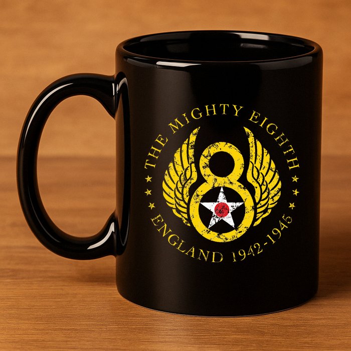 Mighty Eighth 8th Usaaf B17 & B24 Bomber Group 11oz C Handle Ceramic Mug