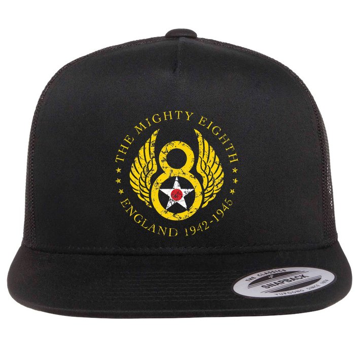 Mighty Eighth 8th Usaaf B17 & B24 Bomber Group Flat Bill Trucker Hat