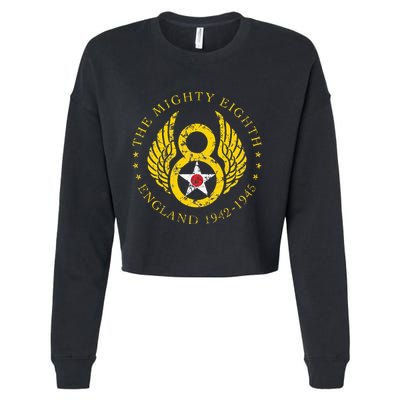 Mighty Eighth 8th Usaaf B17 & B24 Bomber Group Cropped Pullover Crew