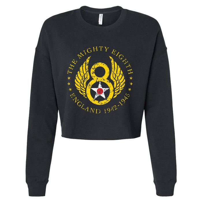 Mighty Eighth 8th Usaaf B17 & B24 Bomber Group Cropped Pullover Crew